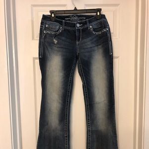 Premium Vanity Collection Flare Distressed Jeans